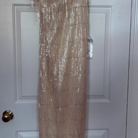 Dress the Population Tanya Beaded Fringe Gown Sz M - Picture 8 of 8